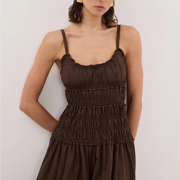 DISSH Tony cotton Chocolate Brown Dress - Picture 2 of 6